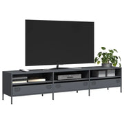 Mobile TV Antracite 202x39x43,5 cm Acciaio Laminato a Freddo