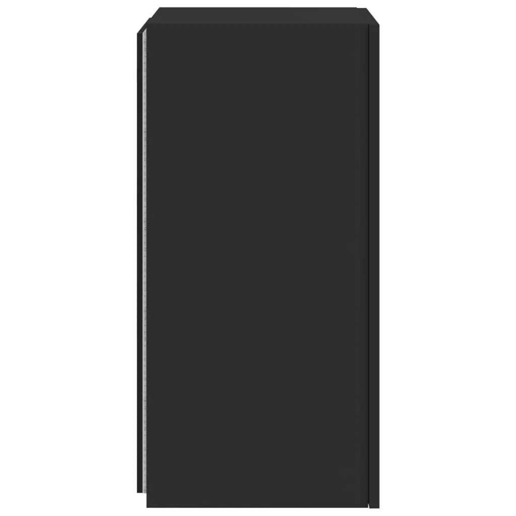 Mobile TV multimediale mensola TV credenza mobile TV parete attrezzata per sala da pranzo soggiorno camera da letto con luci LED 30,5 x 35 x 70 cm nero 02_0027876