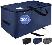 Comparto di stoccaggio 100 Litri - Opaco - Comparto di stoccaggio sotto il letto - Maniglie - Tasca per etichette - Materiale duraturo - 70 x 42 x 35 cm - Sacchetto di stoccaggio