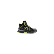 Sparco Allroad Motegi, scarpe antinfortunistiche alte S3 SRC ESD, metal free, puntale composito, nero giallo fluo, taglia 41