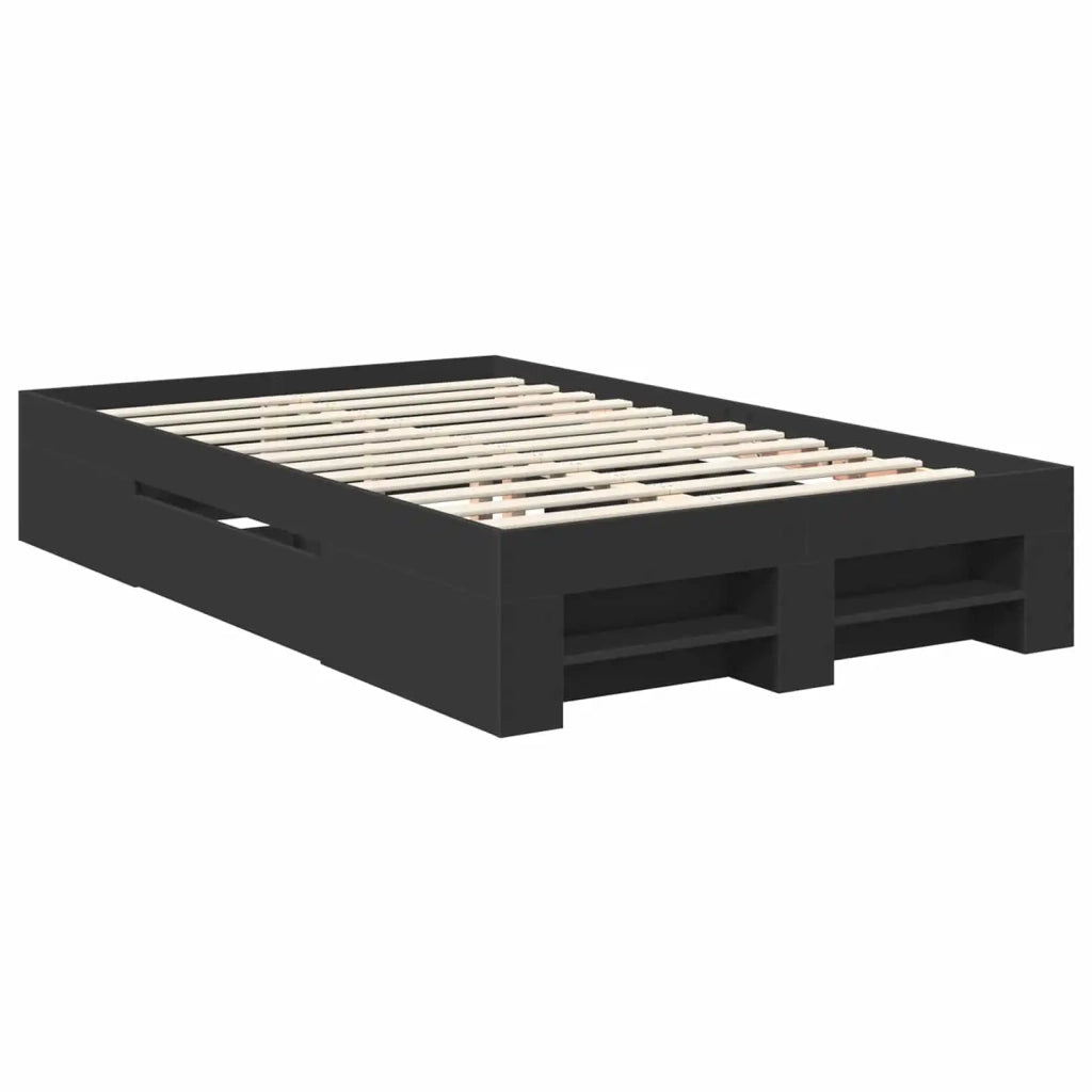 Struttura del letto Nero 137 x 203 cm Legno multistrato