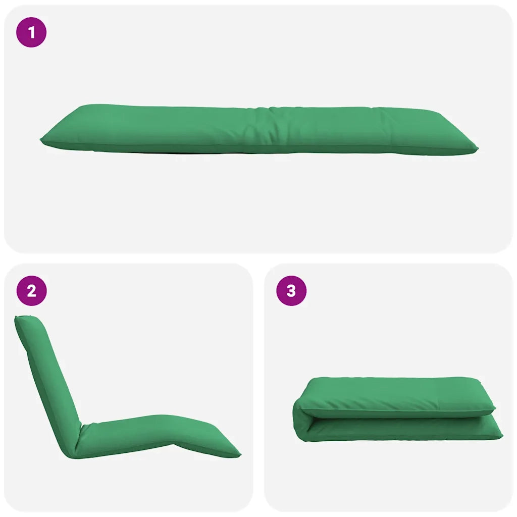Lettino Pieghevole Verde 175x54x8,5 cm in Tessuto Oxford 4019751
