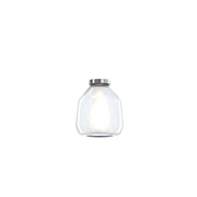 Plafoniera Contemporanea Double Skin Beta Metallo Cromo Vetro Trasp. 1 Luce E27
