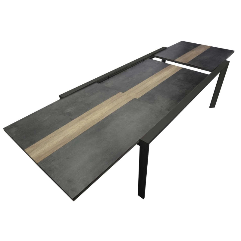 Tavolo alluminio allungabile Riverside antracite hpl cm 200/300,5x104h76