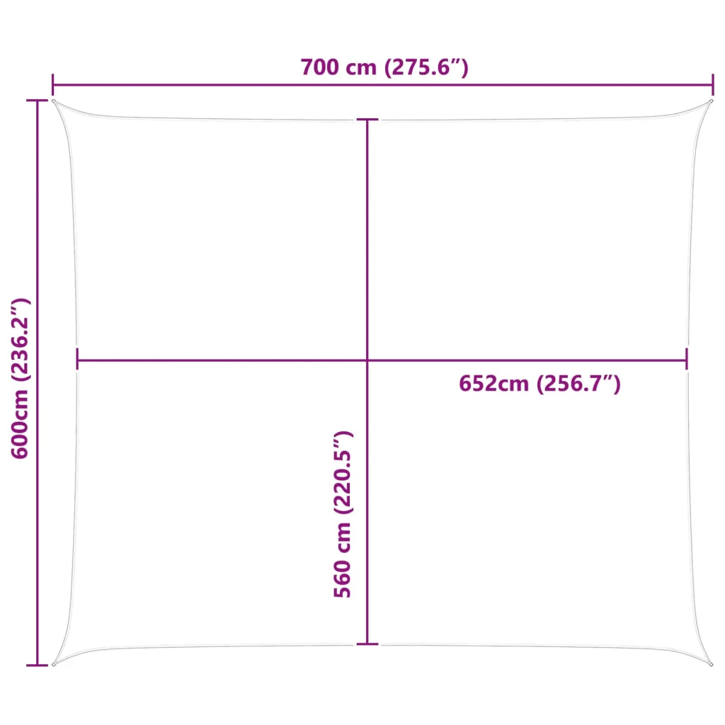 Vela da sole Blu e Bianco 7 x 6 m 100% Poliestere Oxford 42031109