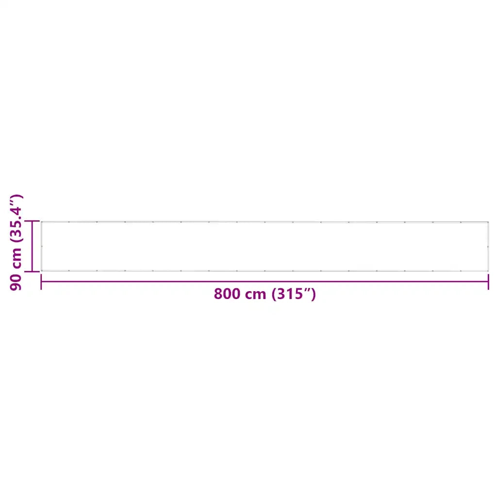 Paravento per Balcone Striscia Gialla e Bianca 90x800 cm CFW7207902
