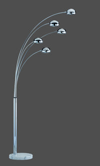 Piantana da Interno  E14 in Metallo Cromo