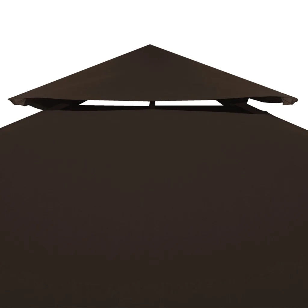 Copertura Superiore per Gazebo a 2 Strati 310g/m2 3x3m Marrone CFW2810841