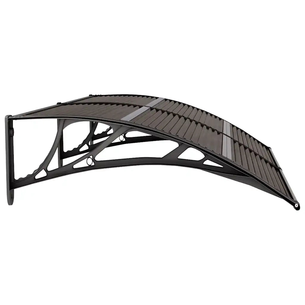 Tettoia per Porta Nera 150x75 cm Policarbonato CFW3708065