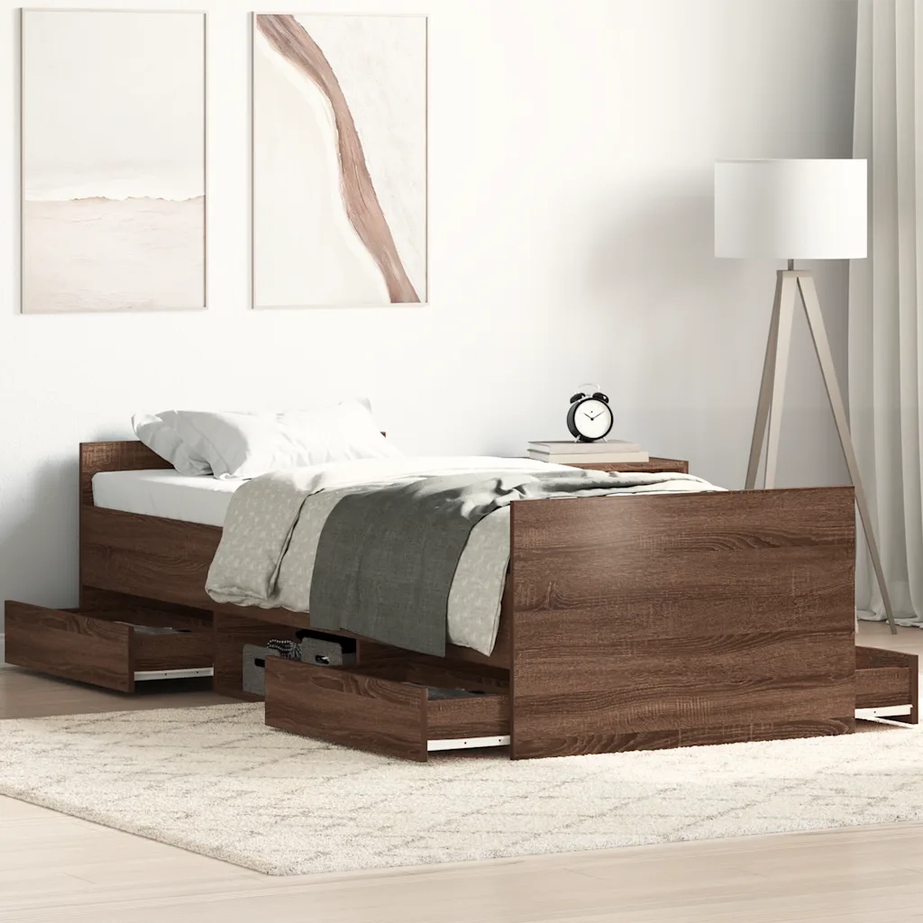 Giroletto con Testiera e Pediera Rovere Marrone 75x190 cmcod mxl 131990