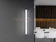 PIRGOS lampada tubo cilindrico da Parete/Soffitto 100 cm bianco in alluminio LED 3000k 2000lm 19,2w dimmerabile