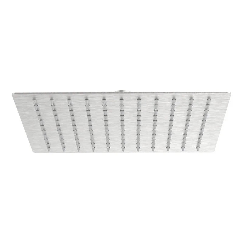 Soffione quadrato 25 x 25 cm acciaio spazzolato - serie Giove