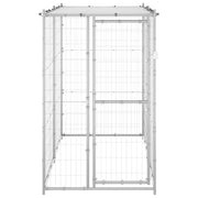 Gabbia per Cani da Esterno in Acciaio con Tetto 110x220x180 cm 150800