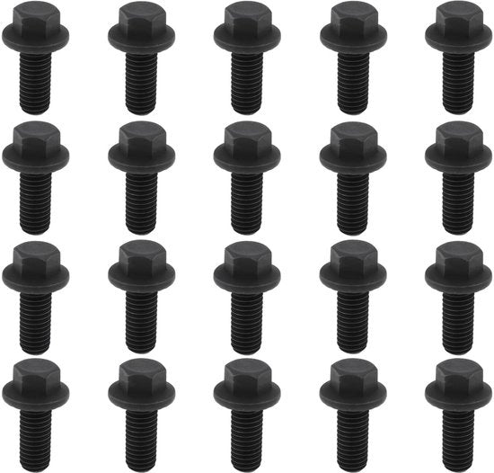 Bouti a flangia 20 pezzi - M8x20mm - Compatibili con John Deere - OEM GX22456 - Viti a tappo auto - Per tagliatrici e attrezzature esterne - Vite