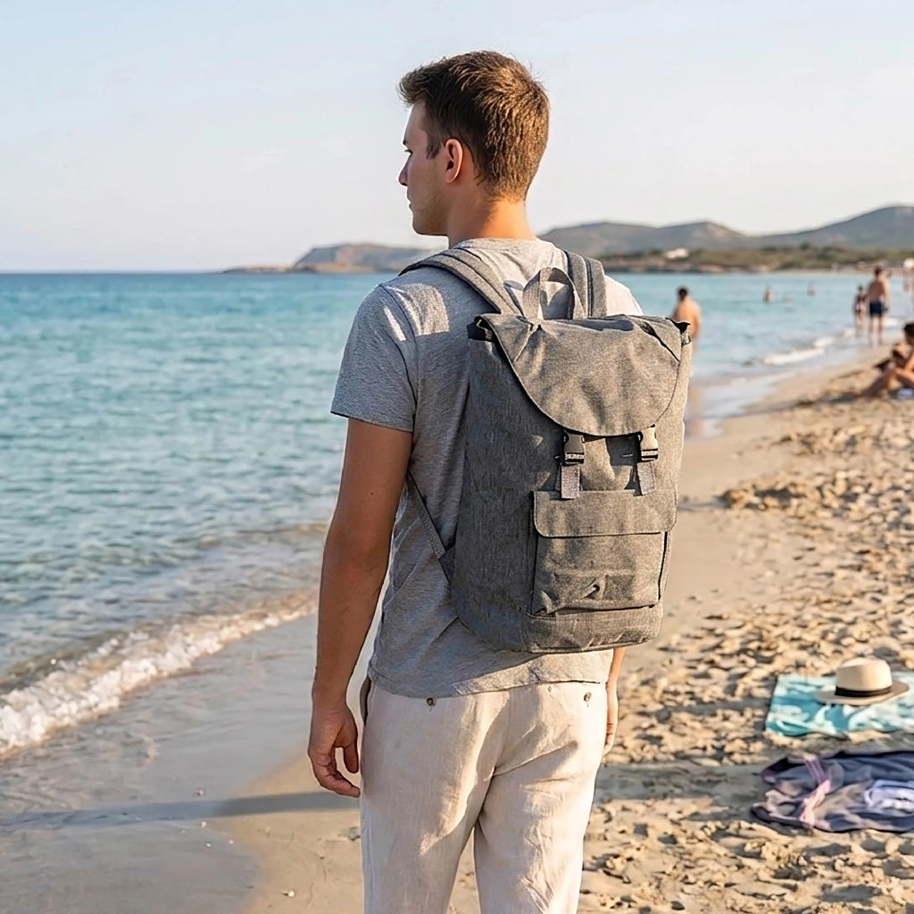 Zaino Frigo Termico Coveri 20 Litri con Rivestimento Isolante Interno Zaino Termico 41x30x16 cm Porta Pranzo e Bevande per Spiaggia Picnic Campeggio Grigio