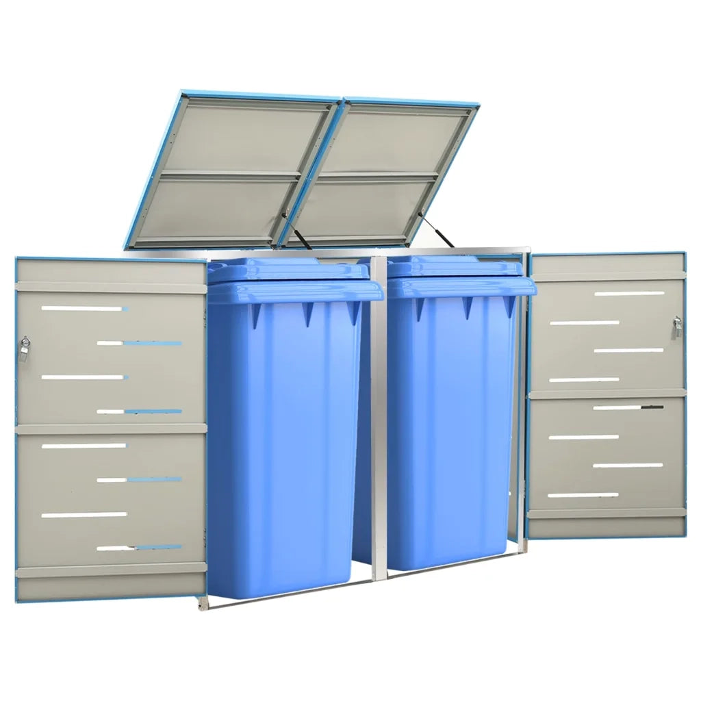 Copribidone per Spazzatura Singolo 69x77,5x112,5cm Acciaio Inox 149567