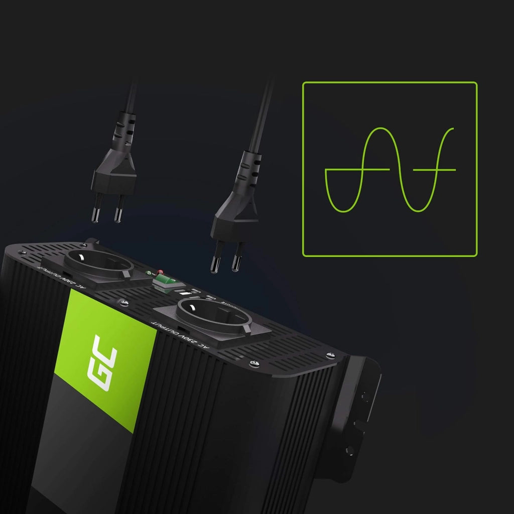 Green Cell PRO 2000W/4000W 12V 220V/230V Onda Pura Inverter Invertitore di Tensione Fotovoltaico DC AC per Camper Auto Convertitore di Potenza, Trasformatore sinusoidale Pura USB