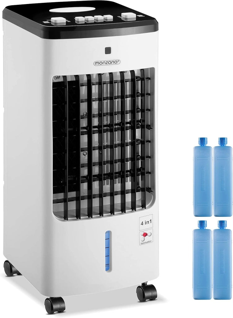 Condizionatore Portatile 4in1 60W 330m³/h 3,5 litri 4 Ghiaccioli Ventilatore Ionizzatore