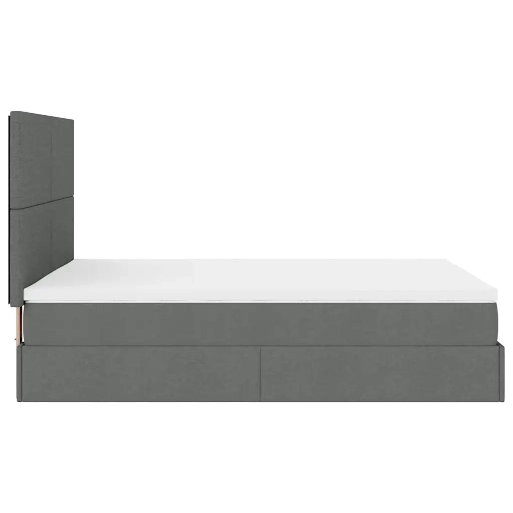 Struttura Letto Pouf con Materasso 140x190 cm in Tessuto 3313072