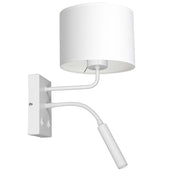Applique Arden Luminex bianca con luce lettura E27+G9