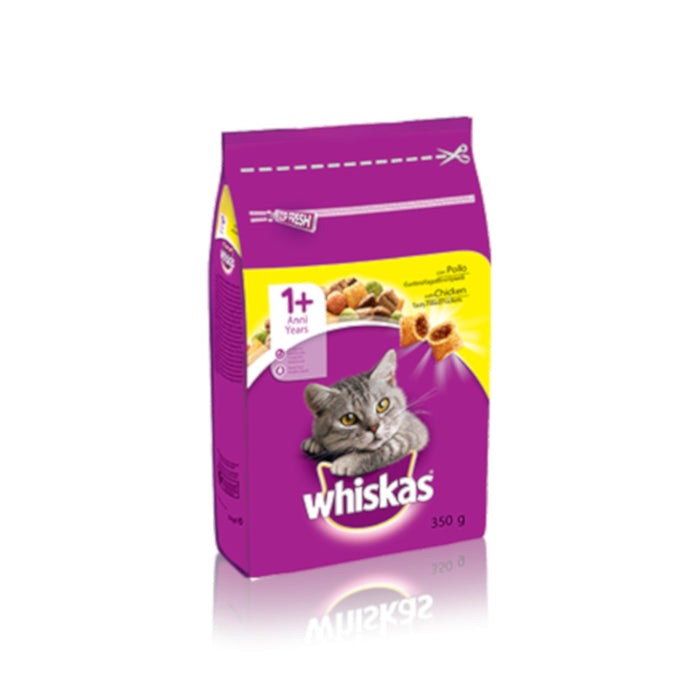 Whiskas 1+ croccantini con pollo ideali per gatti confezione da 350 grammi