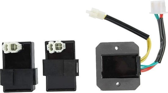 Set di alimentazione CDI a 3 - doppia accensione + regolatore - compatibile con Honda Xl 600 V Transalp 1989-1996 - 30410-MM9-830 10930410-MS8-610 - regolatore Transalp 600.