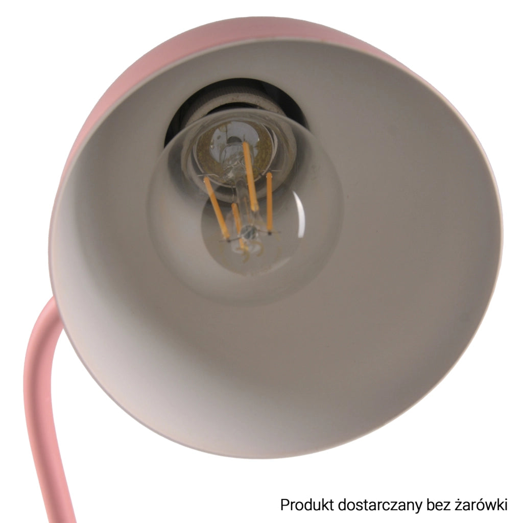 Lampada da scrivania rosa E27 MIMI Polux 50 cm metallo