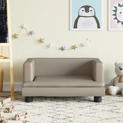 Divano per Bambini Cappuccino 60x40x30 cm in Similpelle