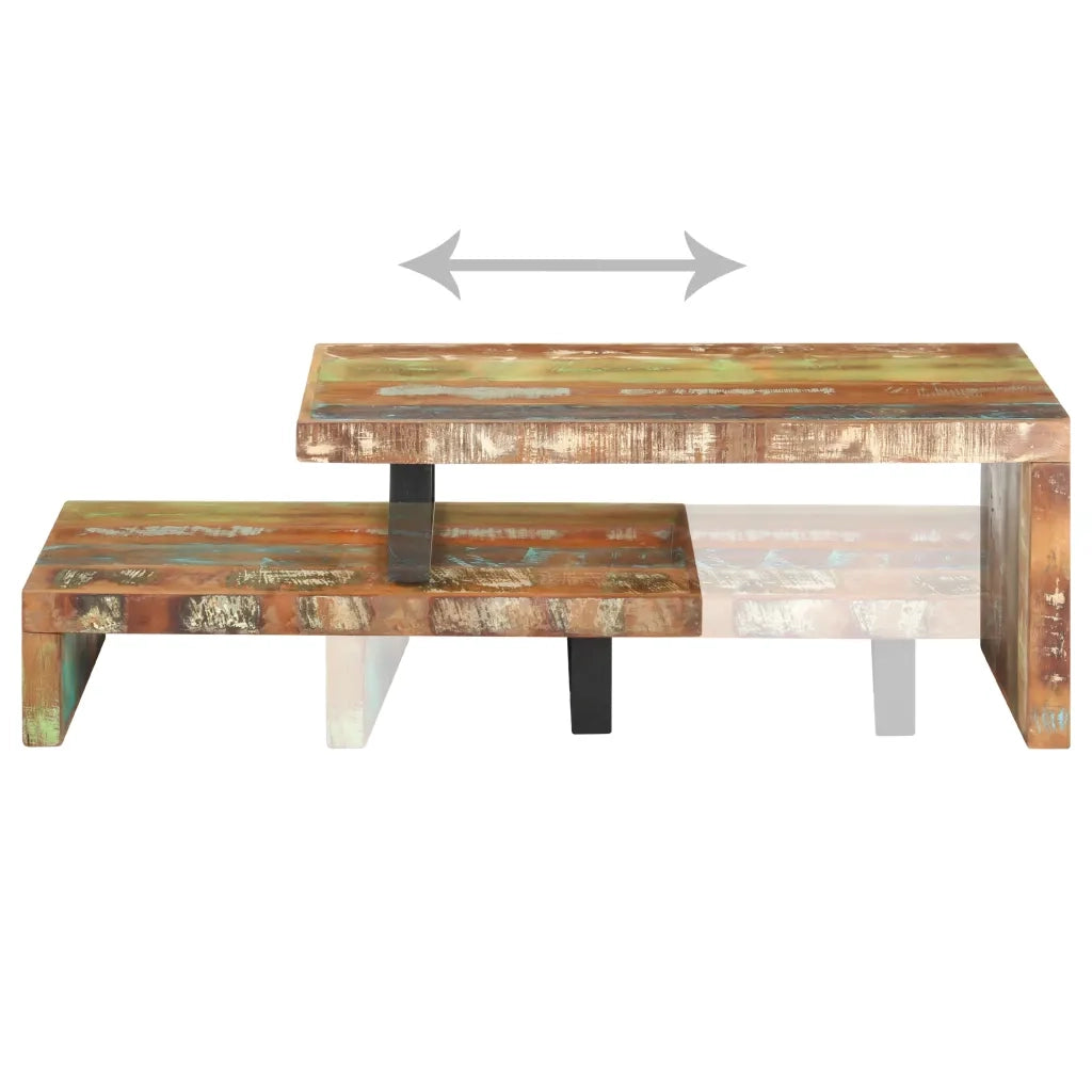 Set Tavolini da Salotto 2 pz in Legno Massello di Recupero cod mxl 17263