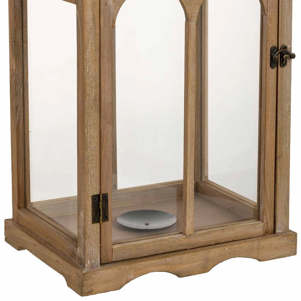 Lanterna in legno marrone 30x23x64h cm