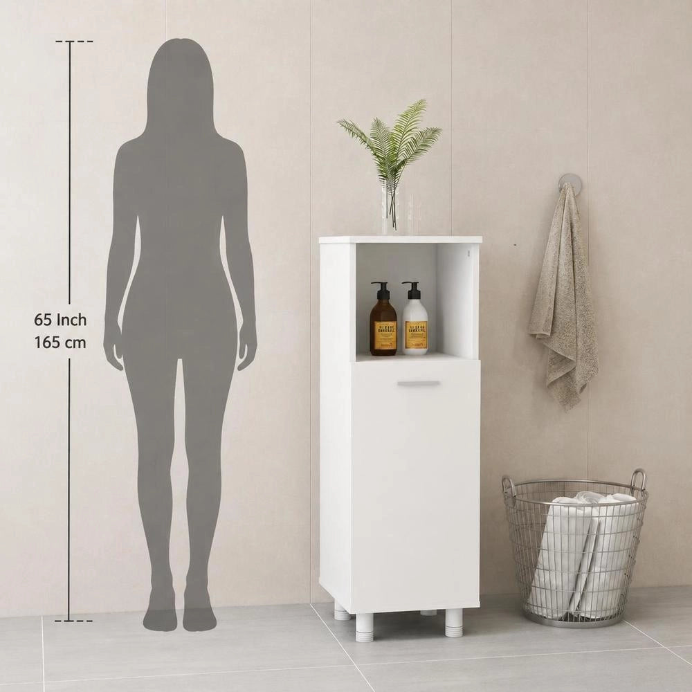 Bathroom Cabinet, White, 30x30x95 Cm, Wood-based Material