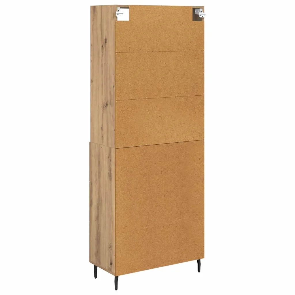 Credenza | Madia | Buffet da pranzo | Armadio da pranzo con cassetto Rovere artigianale 69,5 x 34 x 180 cm