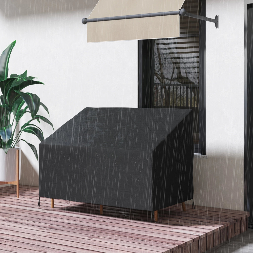 Copertina per divano da esterno impermeabile ¨C zephmum ¨C 140x84x56/94 cm nero