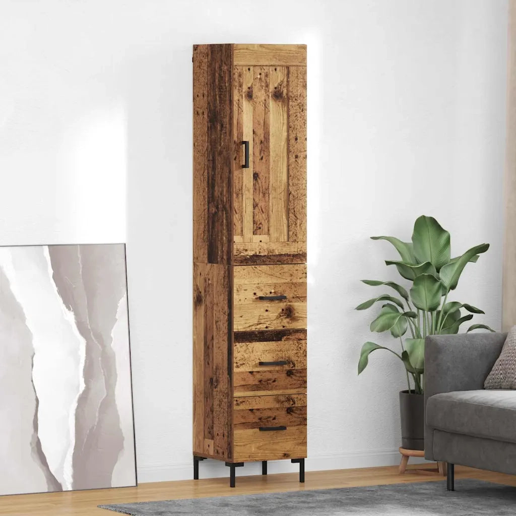 Credenza-Buffet-Armadio da cucina Legno vecchio 34,5 x 34 x 180 cm Legno multistrato 431505