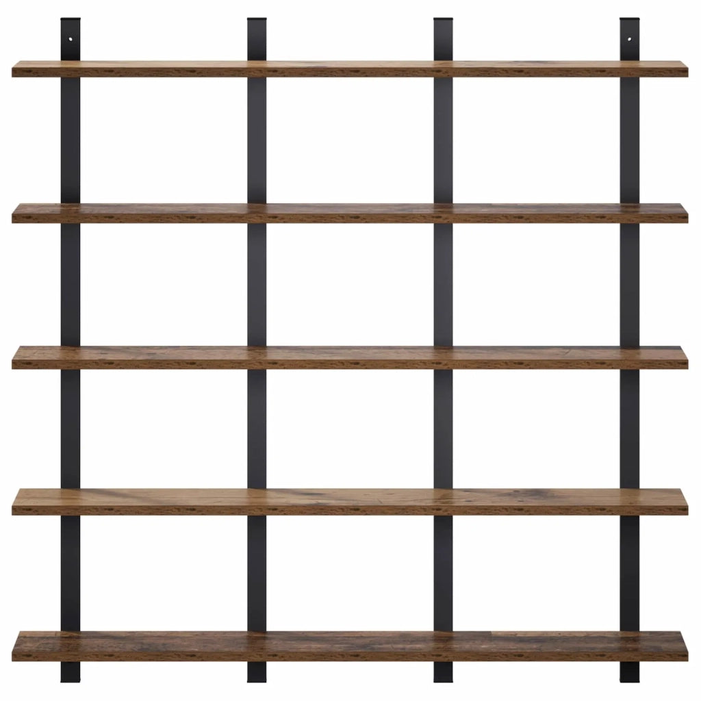 Scaffale da parete Legno antico 102 x 13.5 x 102 cm 8020357