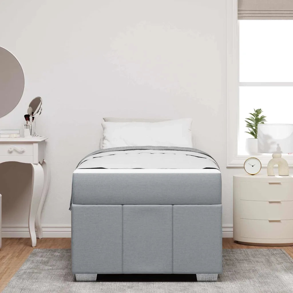 Struttura del letto Grigio chiaro 80 x 200 cm Tessuto