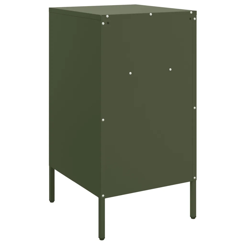 Comodino Verde Oliva 36x39x68 cm in Acciaio 843074