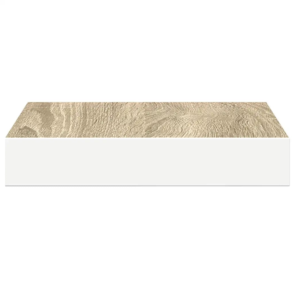 Scaffali a Parete 4 pz Rovere e Bianco 23x23,5x3,8 cm in MDF 326569