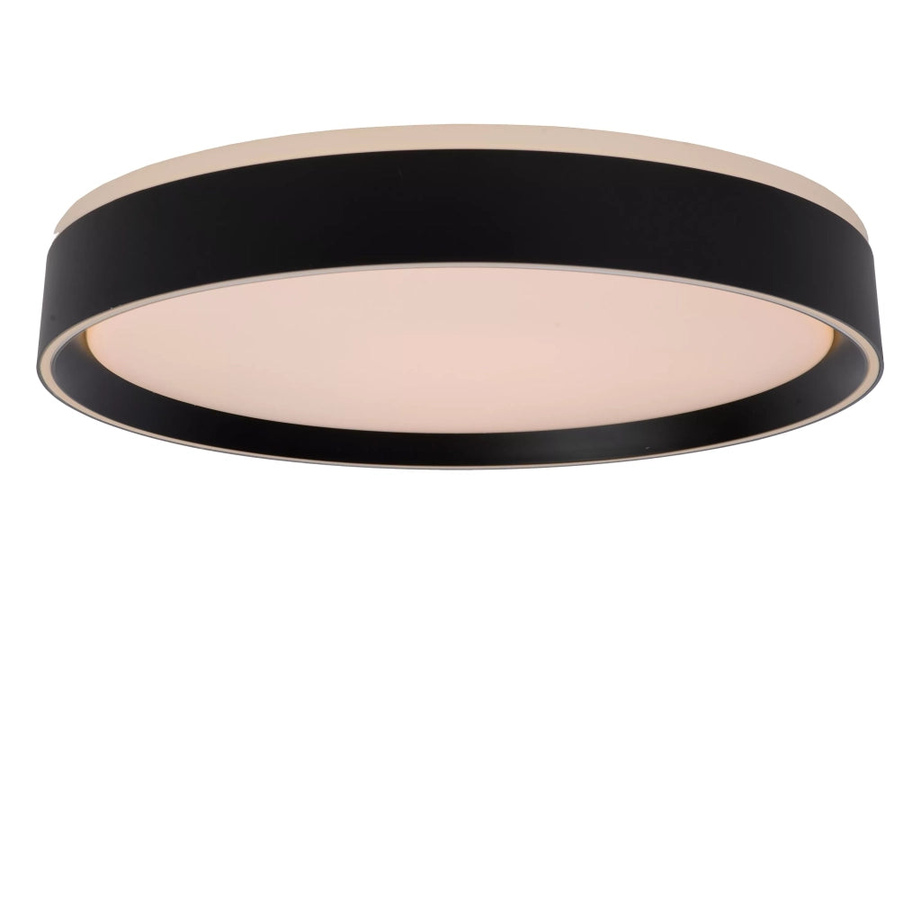 Plafoniera LED Lucide Nuria 40 cm nera 24W dimmer