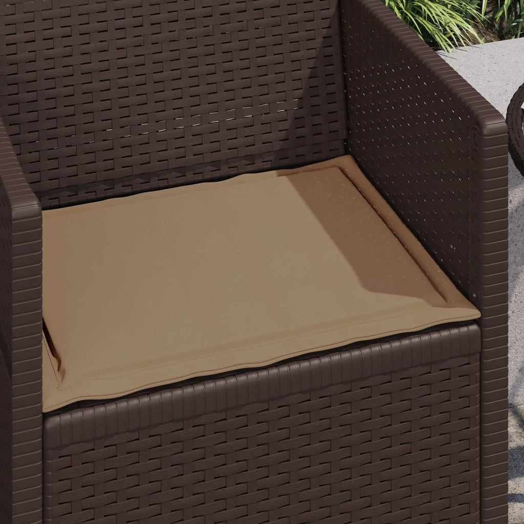 Cuscini per Seduta 4 pcs Tortora 47 x 36 x 2 cm Poliestere