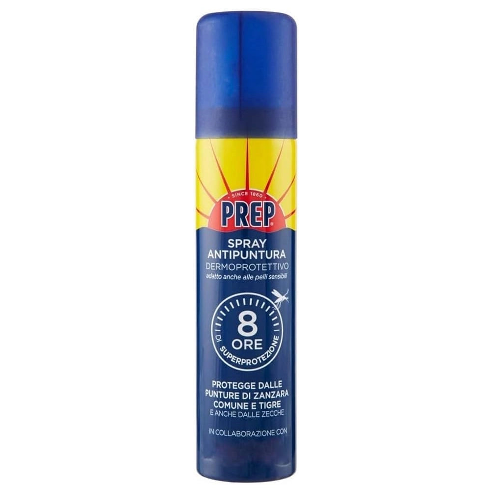 Prep Insetto Repellente Spray 8 Ore di Protezione dalle Zanzare Comuni 100 ml