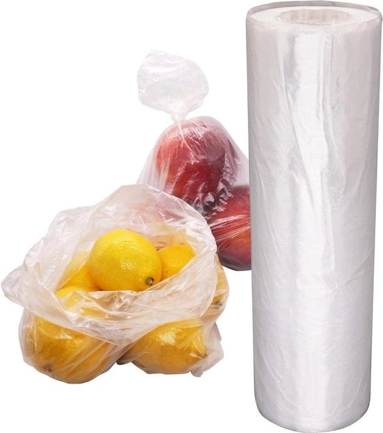 Sacchetti di plastica trasparenti - sicuri per alimenti - (750 pezzi) - 22 x 38 cm - HDPE - imballaggio alimentare - polietilene - in rotolo - sacchetti congelati sacchetti congelati in serie