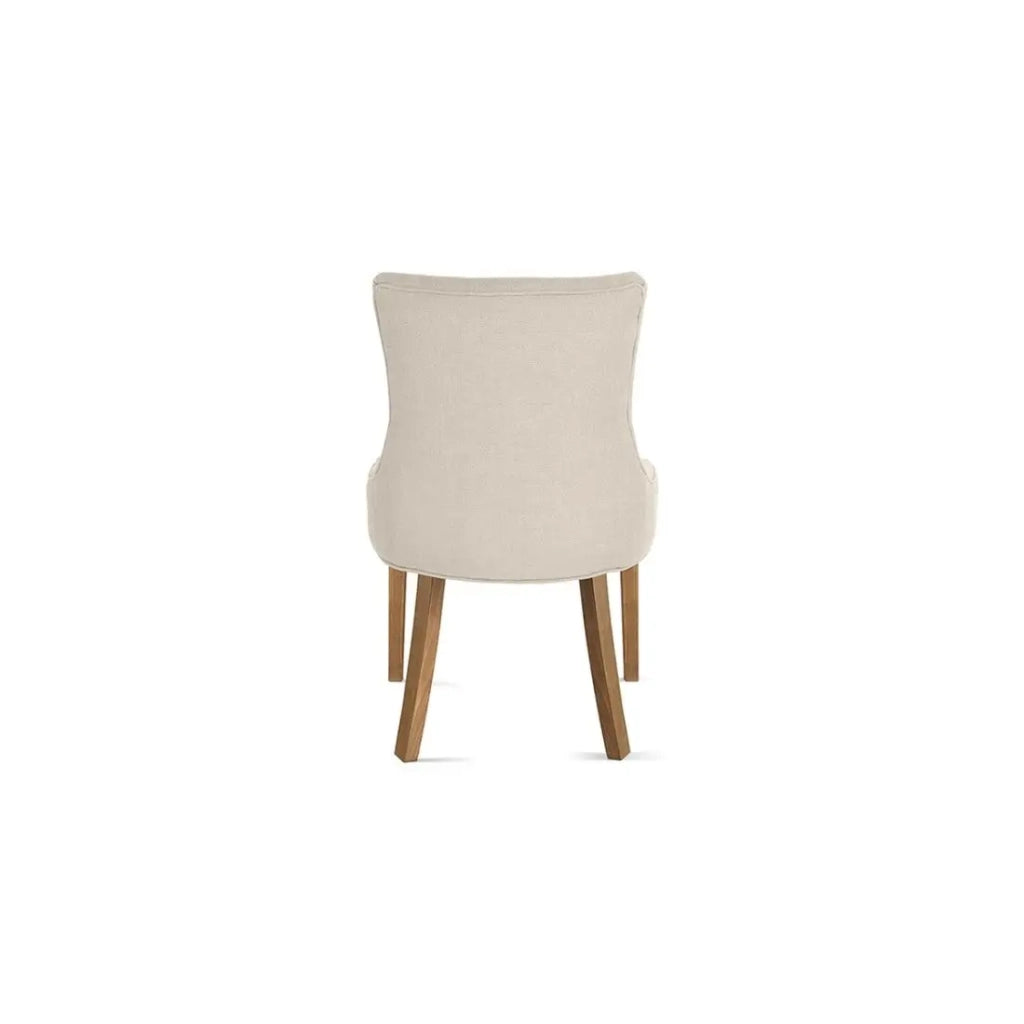 Sedia ROYA – Tessuto sabbia – Piedi in legno – H93 x L56 x P60 cm