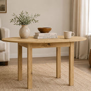 Liriteda, Tavolo Allungabile 6 Posti, 100x80x76h cm Marrone Rovere Nodi