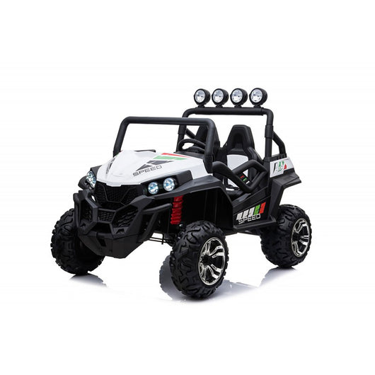 Macchina Elettrica per Bambini Licenza Ufficiale Polar 24V Fuoristrada 2 Posti Bianco