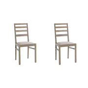 Set 2 sedie in legno massello imbottita rovere seppia 42,5x37,5x90 (641) - Mobili 2G