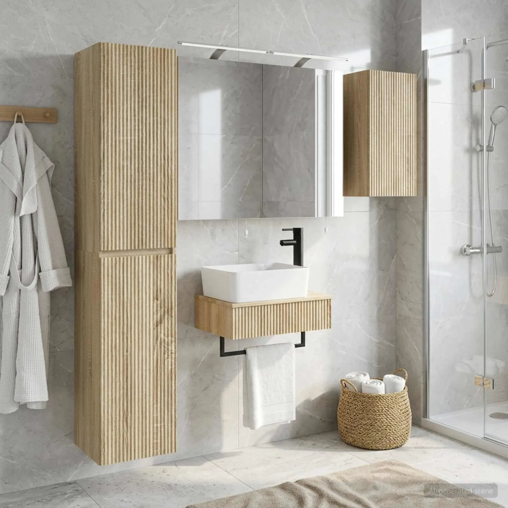 Set di mobili per il bagno 5 pcs Rovere Sonoma 3407265