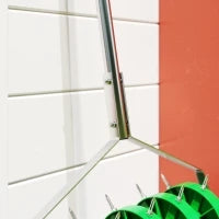 Rullo Aeratore per Prato con Punte e Manico Smontabile in Tre Pezzi, Verde