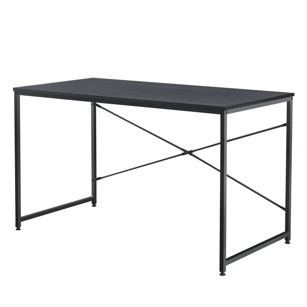 Scrivania per computer tavolo in metallo e MDF 120 cm nero 03_0003512