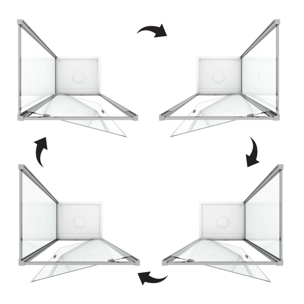 Box Doccia 70x75 AP. 70 CM H185 trasparente mod. Sintesi Duo 1 Anta